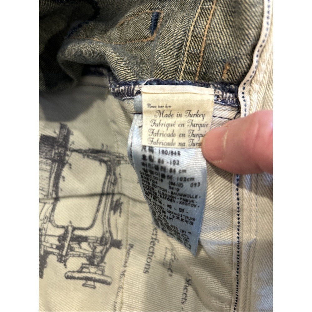 Levis Made Crafted Jeans 32x32 Button Fly Premium Denim‎ Straight Leg Blue - Picture 10 of 12